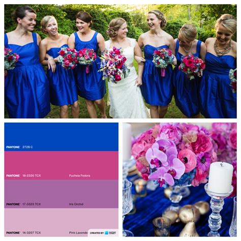 Royal Blue And Pink Wedding