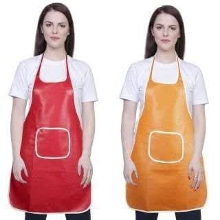 Buy YAZLYN COLLECTION Rexine Waterproof Kitchen Apron, Plastic type ...