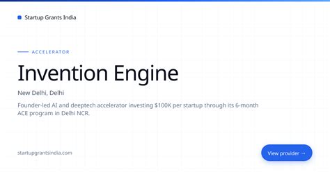 Invention Engine — Programs, Eligibility & How to Apply | Startup ...
