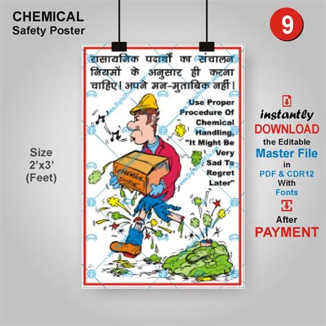 Chemical Handling - Safety Poster - Digital Print File