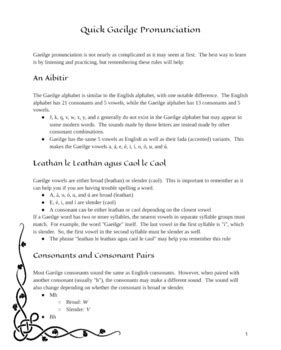 Image result for Irish Language with Pronunciation Guide