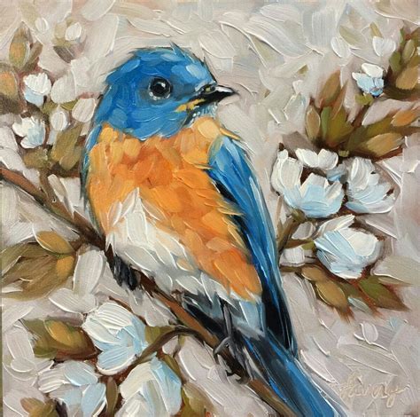 Blue Bird Painting on Canvas