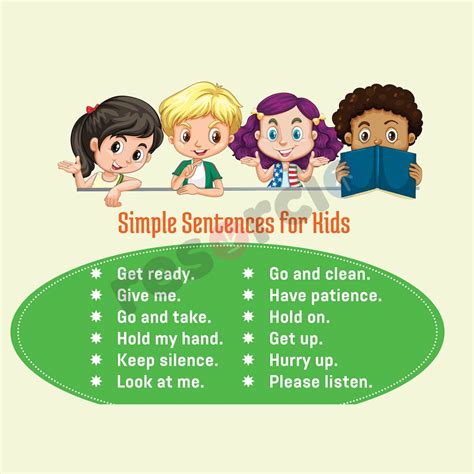 Image result for Simple Sentence Examples for Kids