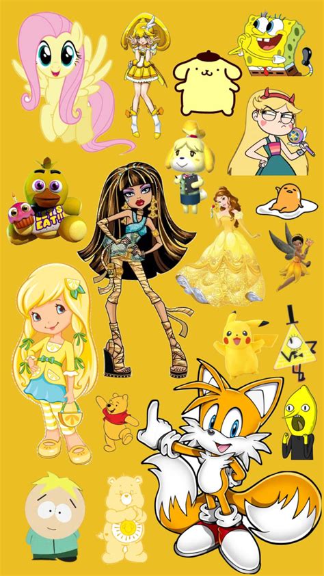Cartoon Characters with Yellow Hair