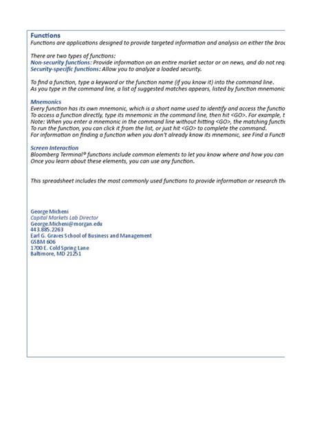 Image result for Advanced Bloomberg Functions