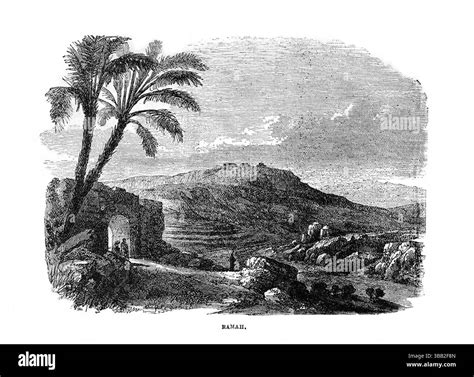 Illustration of Ramah biblical city in ancient Israel allocated to the ...