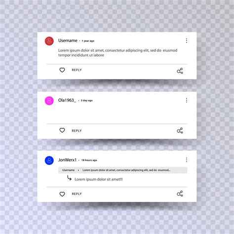 Premium Vector | Set template of comments. leave a comment on the video ...