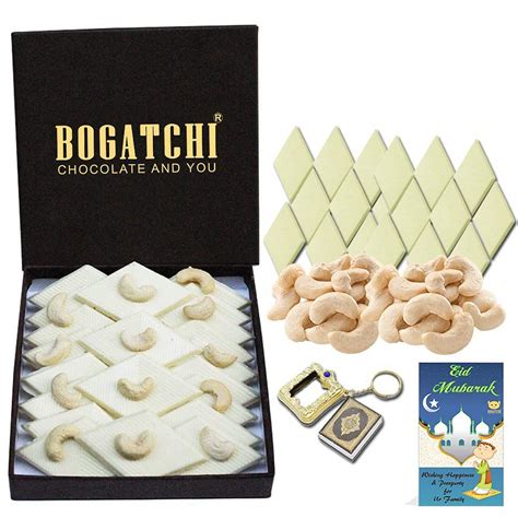 BOGATCHI EID Mubarak Gift Special Pure White Chocolate Kaju Katli ...