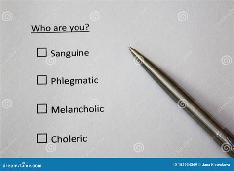 Who are You? Question. Sanguine, Phlegmatic, Melancholic, Choleric ...