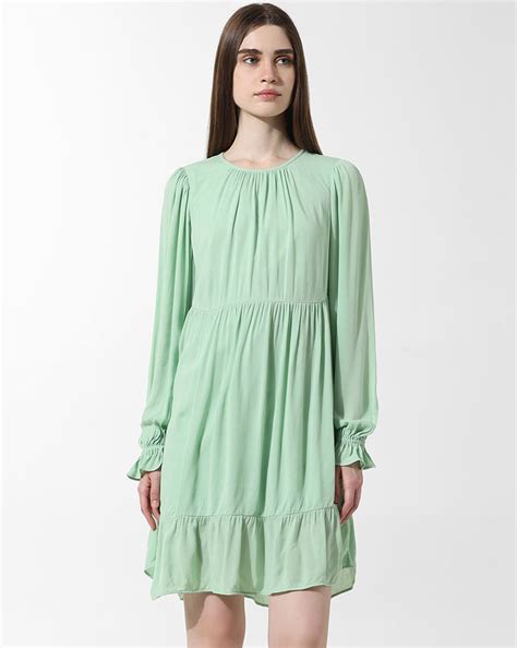 Green Fit & Flare Dress