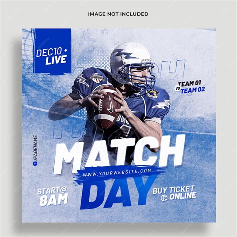 Super match day football tournament social media flyer or web banner ...