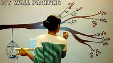 Wall Mural Tutorial by Diy Simple Tree Wall Painting For Any Room Wall Painting Wall Mural Tutorial