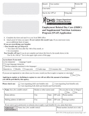 OR DHS 7476 2018-2026 - Fill and Sign Printable Template Online