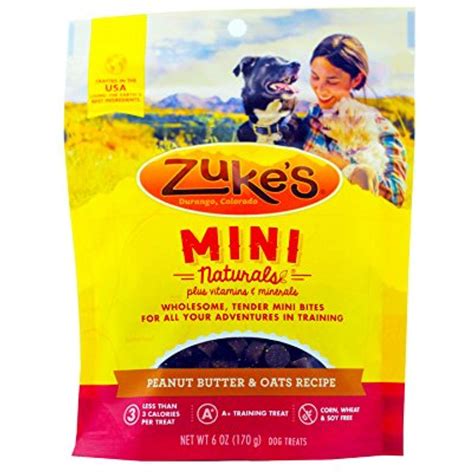 Zukes Mini Natural Peanut Butter Recipe Dog Treat 6 Ounce, Pack of 2 ...