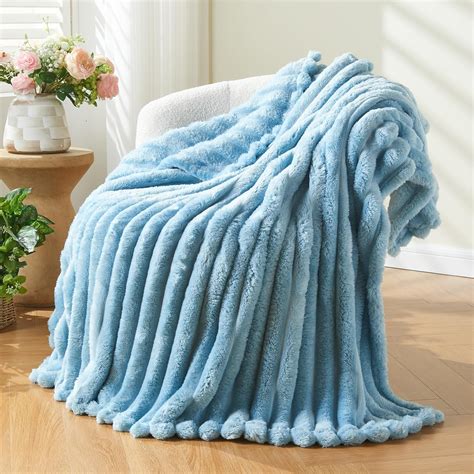Amazon.com: NEWCOSPLAY Super Soft Twin Blanket Blue Premium Silky ...