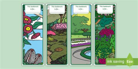 Printable Botanical Themed Bookmarks (teacher made) - Twinkl