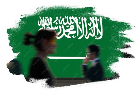 Saudi arabia png flag brush stroke sticker silhouette people ...