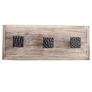 IndianShelf Handmade Wooden Square Wall Hooks Hangers Holders (10.04 cm ...