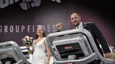 Wedding in a gym: Las Cruces couple married at Crunch Fitness