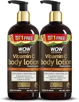 WOW Skin Science Vitamin C Body Lotion - Non Sticky & Non Greasy ...