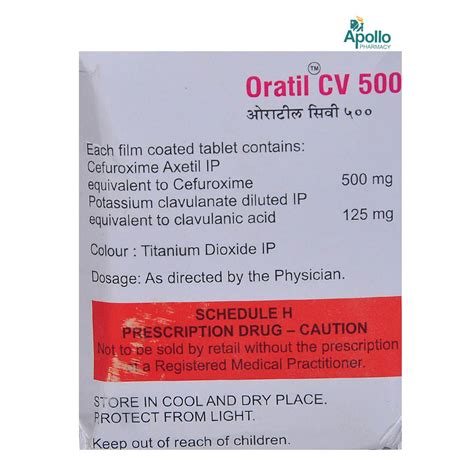 Oratil CV 500 Tablet 10's Price, Uses, Side Effects, Composition ...