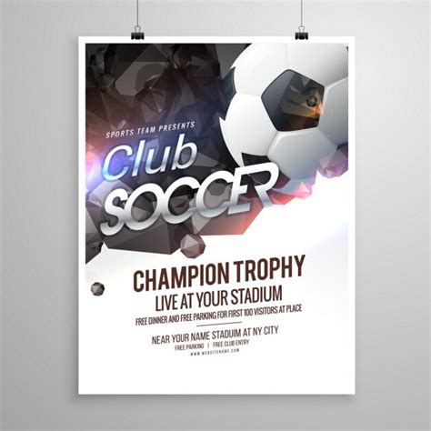 Brochure de sport de soccer | Vecteur Gratuite
