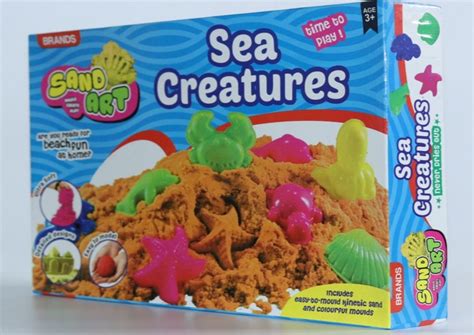Sea Creatures Sand Art Play Set Indoor Games for Kids Modelling Sand ...