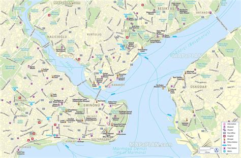 Istanbul Tourist Map | Turkey Travel