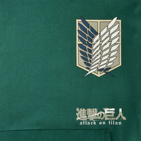 Scout Symbol Military Hoodie Green - Attack on Titan | Elbenwald