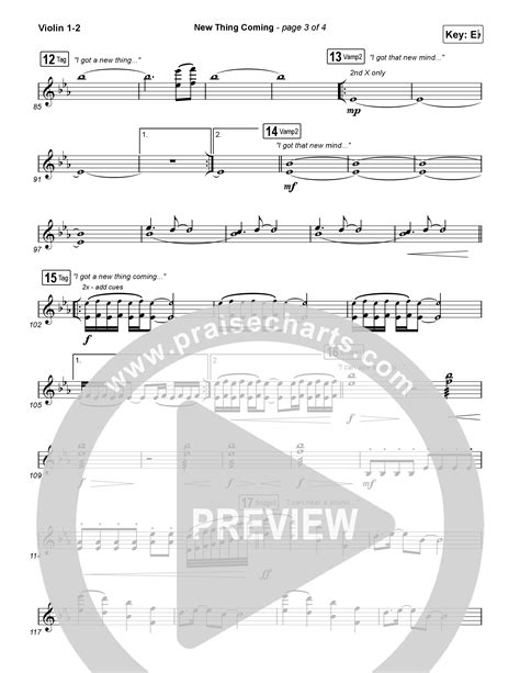 New Thing Coming Violin Sheet Music PDF (Elevation Worship / Steven ...