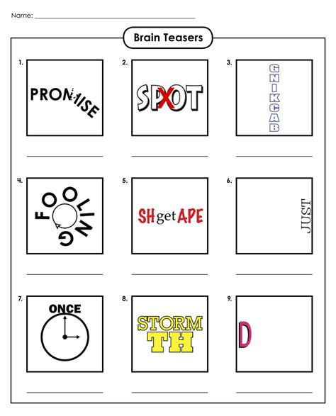 10 best printable rebus puzzle brain teasers – Artofit