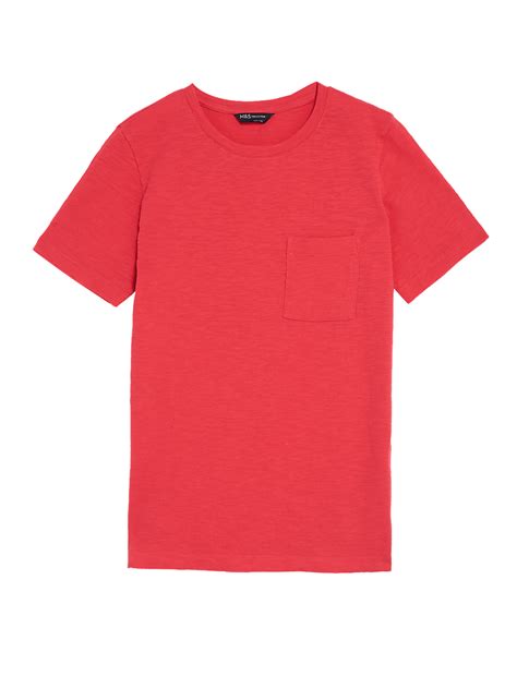 Buy Pure Cotton Pocket T-Shirt at Marks & Spencer