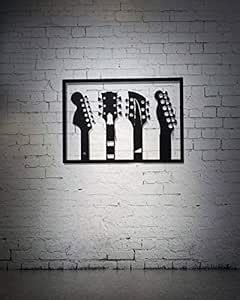 WALLCENTRE (ART BEYOND IMAGINATION) Metal Guitar Wall Hanging Art ...
