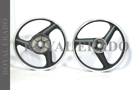 BOING BLACK Alloy Wheel set For Royal-Enfield standard big drum – Royal ...