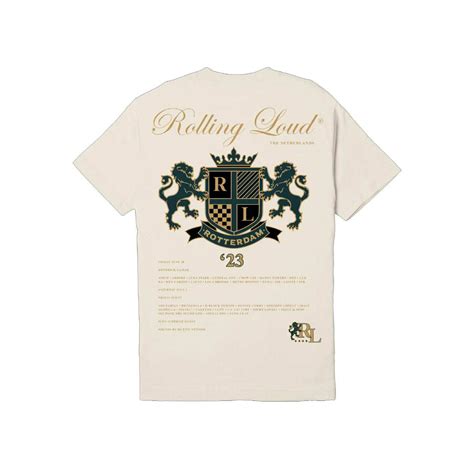 RL ROTTERDAM 23 ROYALTY CREAM LINEUP TEE Rolling Loud Shirt | www ...