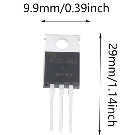 Buy CZQC BT137-600E Triacs 10PCS BT137-600E 8A 600V SMD Schottky ...