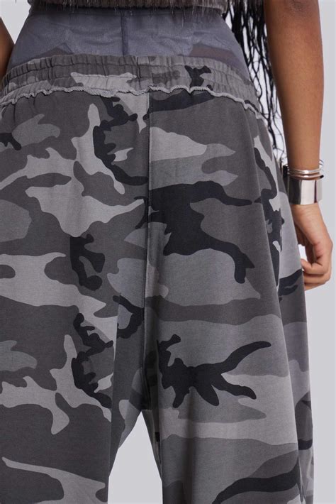 Black Baggy Camo Monster Joggers | Jaded London | Clothing