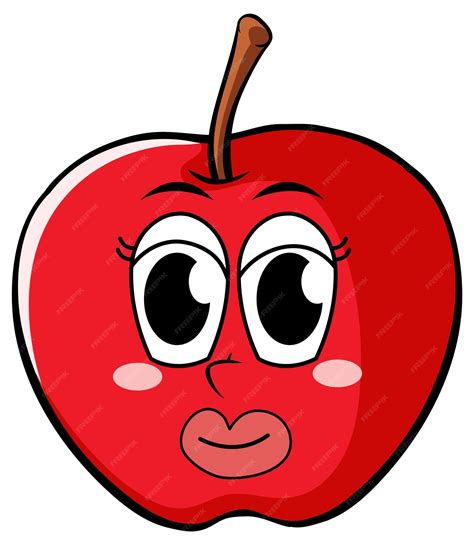 Clipart Apple With Face Clipart