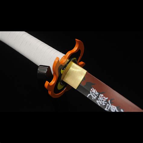 Hand Forged Anime Sword Demon Slayer Rengoku Kyojuro Nichirin Katana S ...