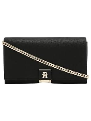 Buy Tommy Hilfiger Solid Black Pu Sling Bags at Amazon.in