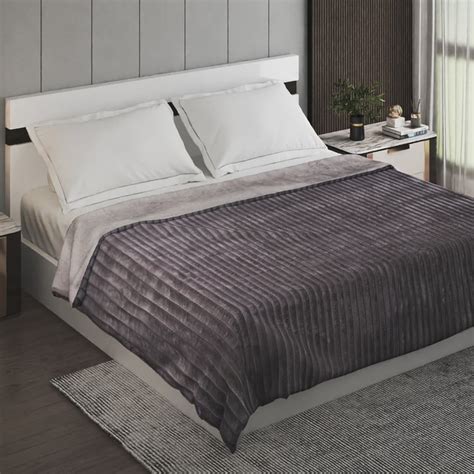 Buy Carrera Striped Double Blanket from Home Centre at just INR 5999.0