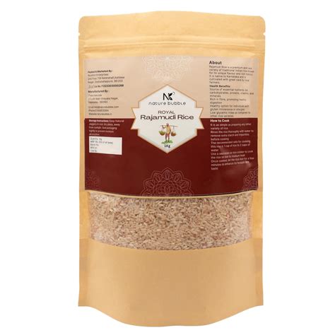 Nature Bubble Premium Rajamudi Rice 1kg | 100% ORGANIC | Unpolished ...