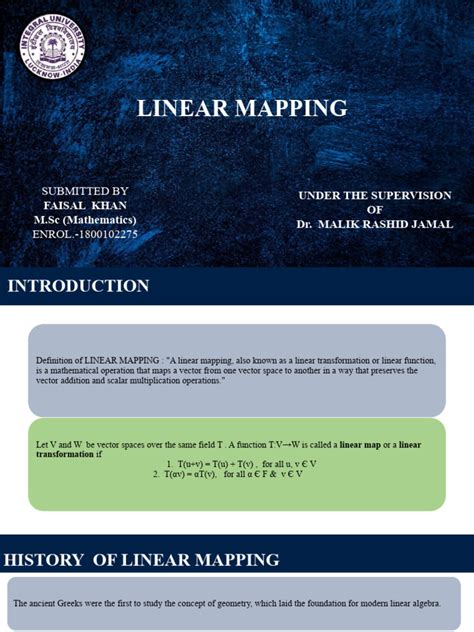 Image result for Linear Mapping Example