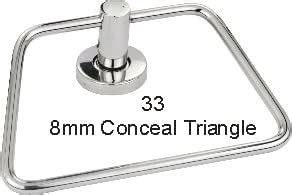 INDISWAN? Conceal Triangle Bathroom Towel Hanger Napkin Ring Stainless ...