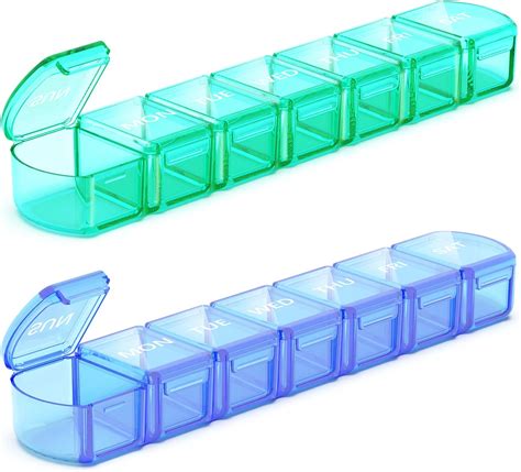 Amazon.com: Extra Large Pill Organizer 2 Pack, XL Pill Box 7 Day ...