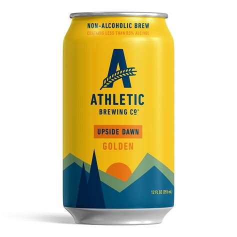 Athletic Brewing Company Upside Dawn Golden, Craft Non-Alcoholic Beer ...
