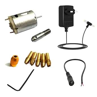 TECHDELIVERS® 12V RS385 Dc Motor High Speed With Drill Chuck Kit For ...