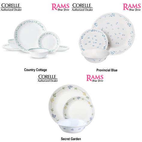 Corelle 12Pcs Livingware Dinner Set / Set Pinggan - Country Cottage ...