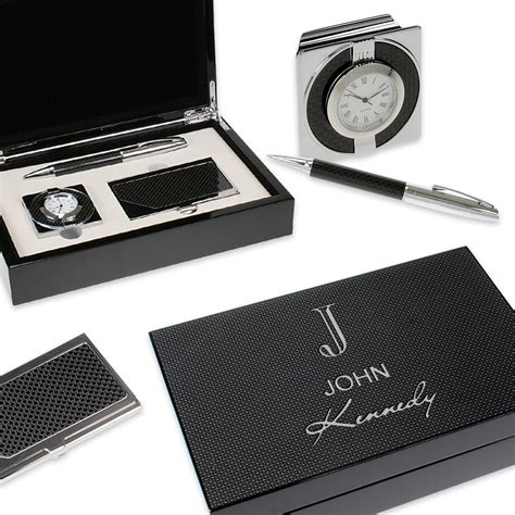 Personalized Office Set - Executive Office Gift Set - Deluxe Desk Set ...