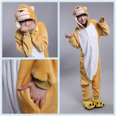Chinese Zodiac Signs Monkey Kigurumi Animal Onesies Pajamas Costumes ...